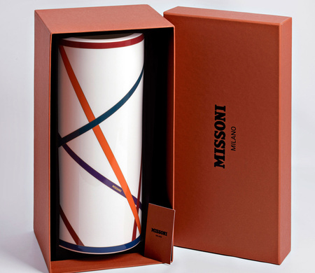 Wazon wysoki Missoni Nastri Multicolor, 36 cm