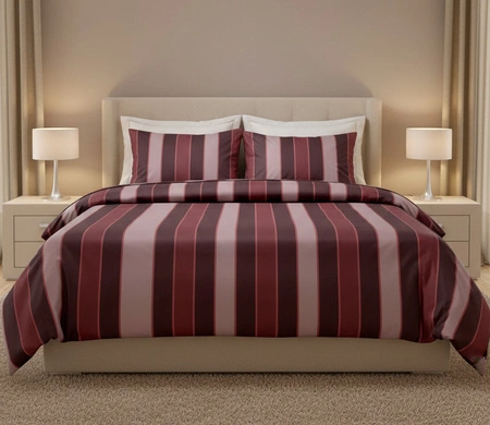 Pościel satyna bawełniana JOOP! Stripes 4122-01 Rouge