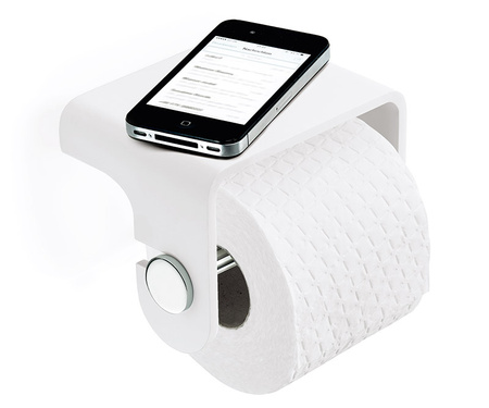 Wieszak na papier Decor Walther STONE TPH4 biały / chrom