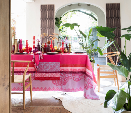 Obrus ogrodowy Le Jacquard Français Mumbai Fuchsia