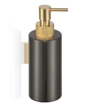 DECOR WALTHER CLUB WSP 3 dozownik mydła ścienny ciemny metal / złoty mat