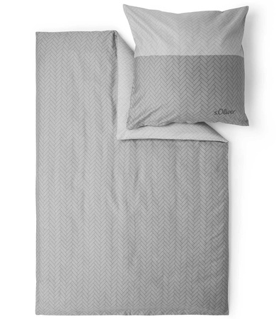 Pościel satyna bawełniana s.Oliver 5069-800 Jasno-Szara