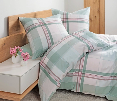 Pościel satyna bawełniana Janine Moments 98119-06 Grün-Rosa