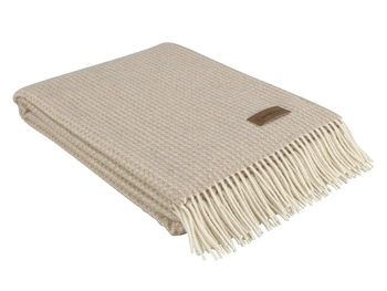 Koc wełniany z kaszmirem Eskimo Switzerland Milano H43E0-210 130x200 Beige