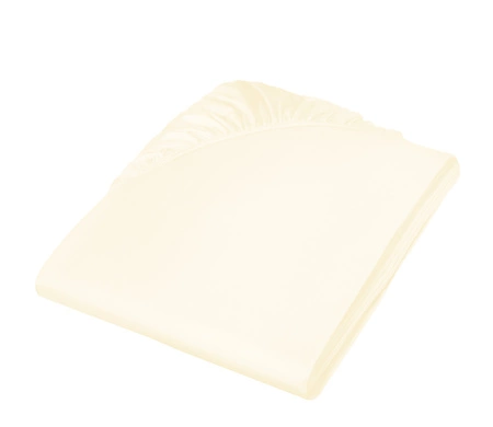 Prześcieradło satynowe z gumką Fleuresse Colours 9100-2610 Creme
