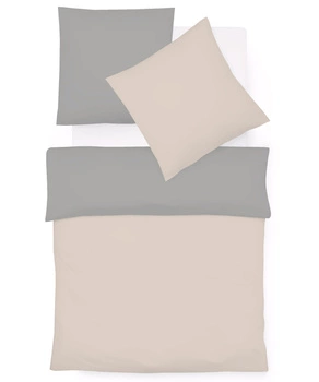 Fleuresse pościel mako-jersey Black Premium 074440-7 Cream - Grey