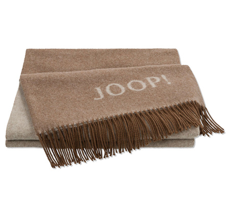 Koc wełniany JOOP! Fine Doubleface 814074 Taupe-Beige