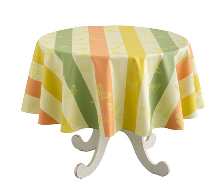Obrus bawełniany Le Jacquard Français Bal Des Papillons Citrus