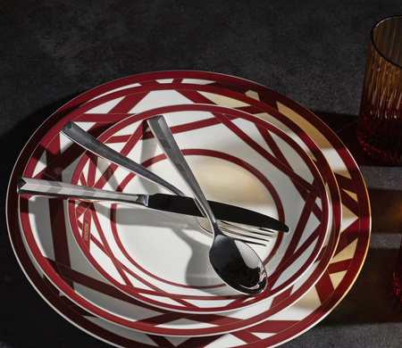 Miska do zupy Missoni Nastri Bordeaux, zestaw 2 szt.