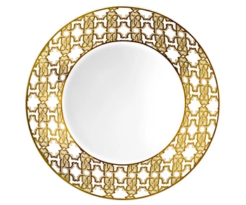 Talerz do zupy Roberto Cavalli Monogram Gold, zestaw 2 szt.