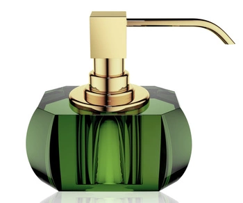 DECOR WALTHER KRISTALL KR SSP dozownik mydła zielony / złoty mat