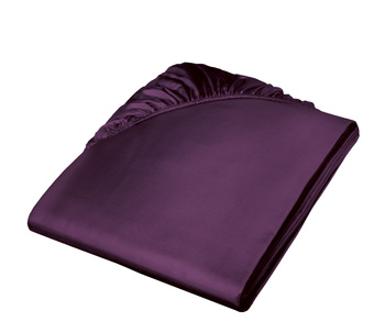 Prześcieradło satynowe z gumką Fleuresse Colours 9100-6062 Ciemna Lawenda