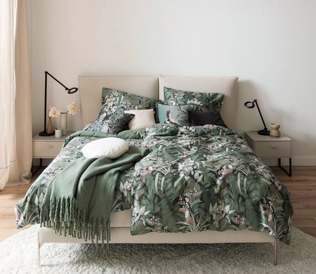 Pościel satyna bawełniana Schöner Wohen Toucan 77331-090 Green