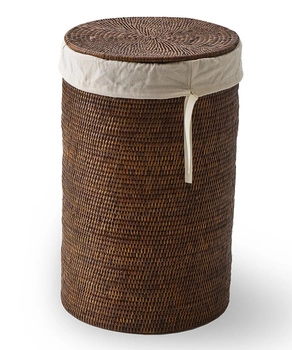 DECOR WALTHER BASKET WB SMALL kosz na pranie rattan ciemny