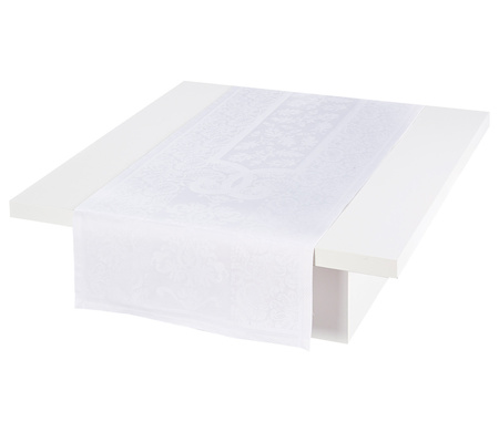 Bieżnik bawełniany Le Jacquard Français Siena Blanc