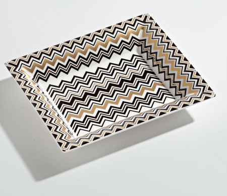 Półmisek prostokątny Missoni Zig Zag Gold Luxury Box