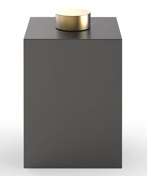 DECOR WALTHER DW 76 kosz z przykrywką ciemny metal / złoty