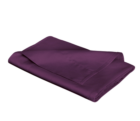 Prześcieradło satynowe bez gumki Fleuresse Colours 9100-6062 Ciemna Lawenda
