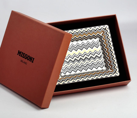 Półmisek prostokątny Missoni Zig Zag Gold Luxury Box