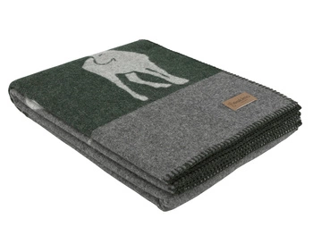 Eskimo koc wełniany Arosa H43D9-470 140x180 grey/green