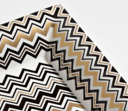 Półmisek prostokątny Missoni Zig Zag Gold Luxury Box
