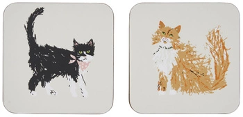 Podkładka pod kubek Ulster Weavers Feline Friends zestaw 4 sztuki