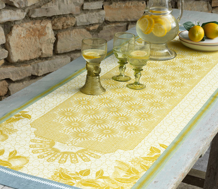 Bieżnik lniany Le Jacquard Français d'Orient Cedrat