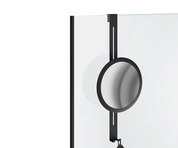DECOR WALTHER lusterko kosmetyczne na kabinę prysznicową HANG UP 5X czarny / mat