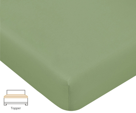 Prześcieradło na topper Formesse Bella Donna Jersey La Piccola 533 Oliwka