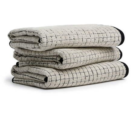 Ręcznik Möve Eden Kasetchenstruktur 081 Natural/Black