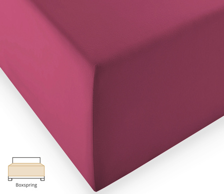 Prześcieradło na wysoki materac Fleuresse Comfort XL 1119-5015 Malinowy