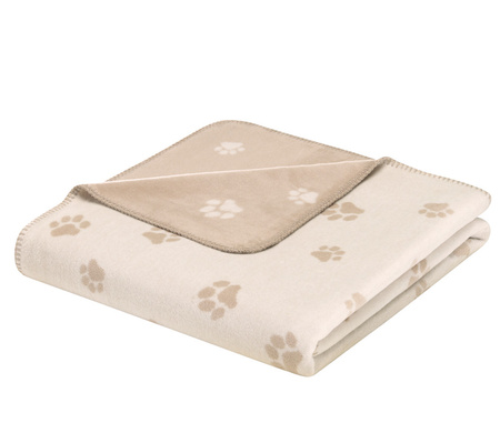 Koc Cawö We Love Dogs Paws 62470-33 150x200 Natur/Beige
