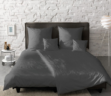 Pościel satyna bawełniana Fleuresse Colours 9100-9031 Antracyt