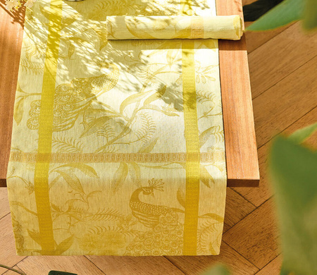 Bieżnik lniany Le Jacquard Français À L'orangerie Mimosa