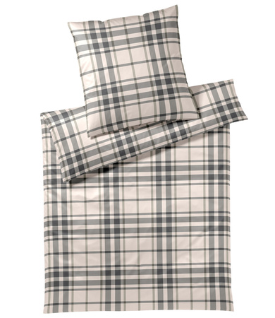 Pościel flanelowa Elegante Karo 26011-07 Natur